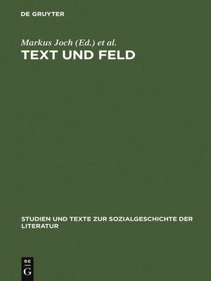 cover image of Text und Feld